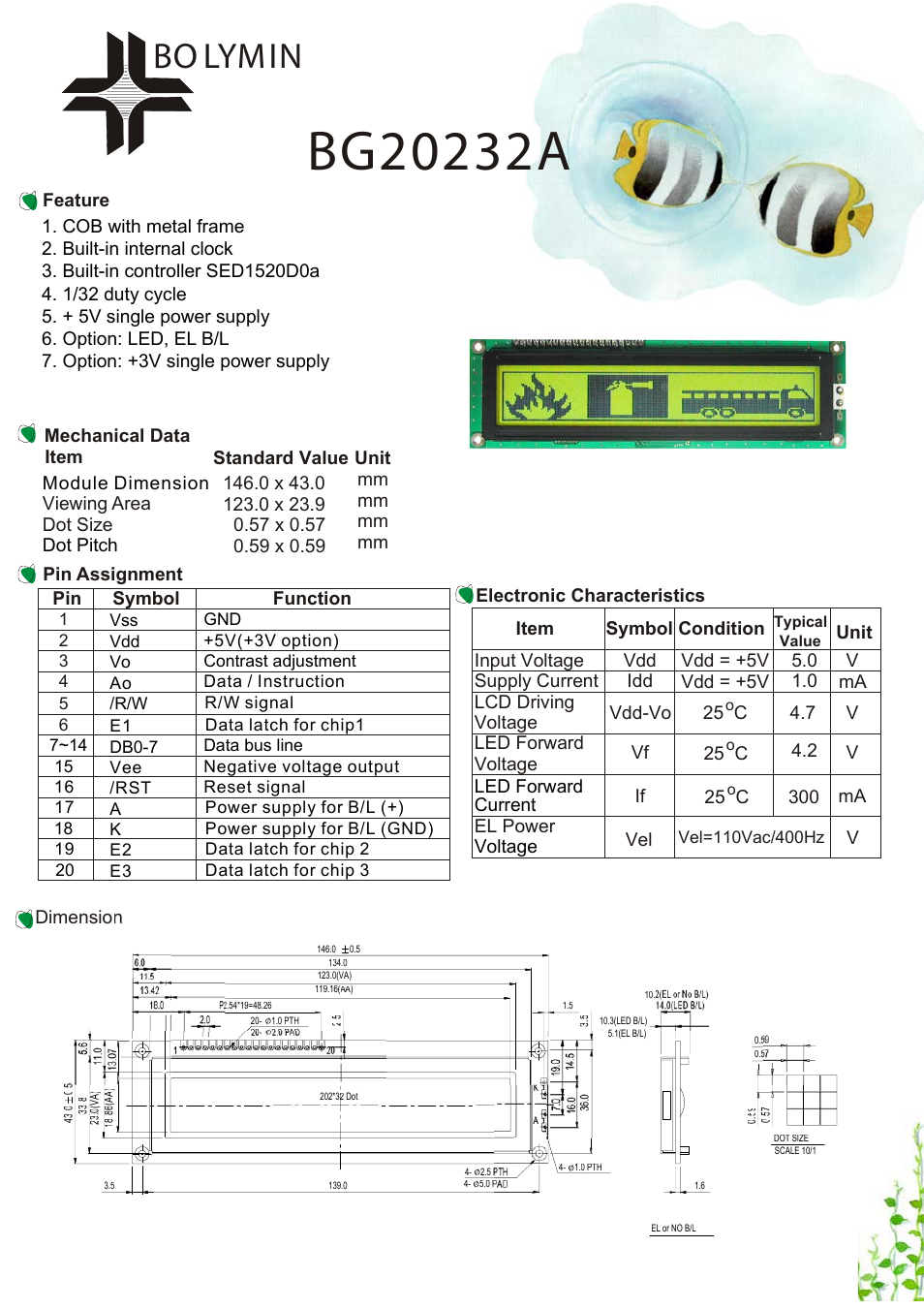 Rainbow Electronics BG20232A User Manual | 1 page