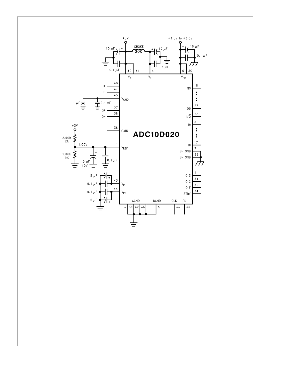 Figure 4. simple reference biasing, Figure 4, Applications information | Rainbow Electronics ADC10D020 User Manual | Page 25 / 32