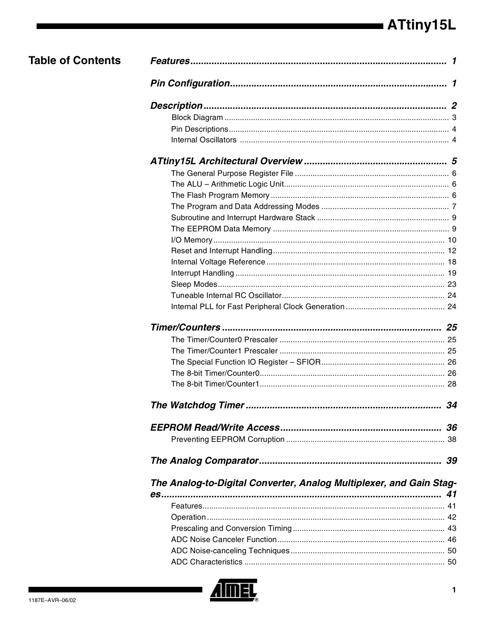 Rainbow Electronics ATtiny15L User Manual | Page 81 / 83