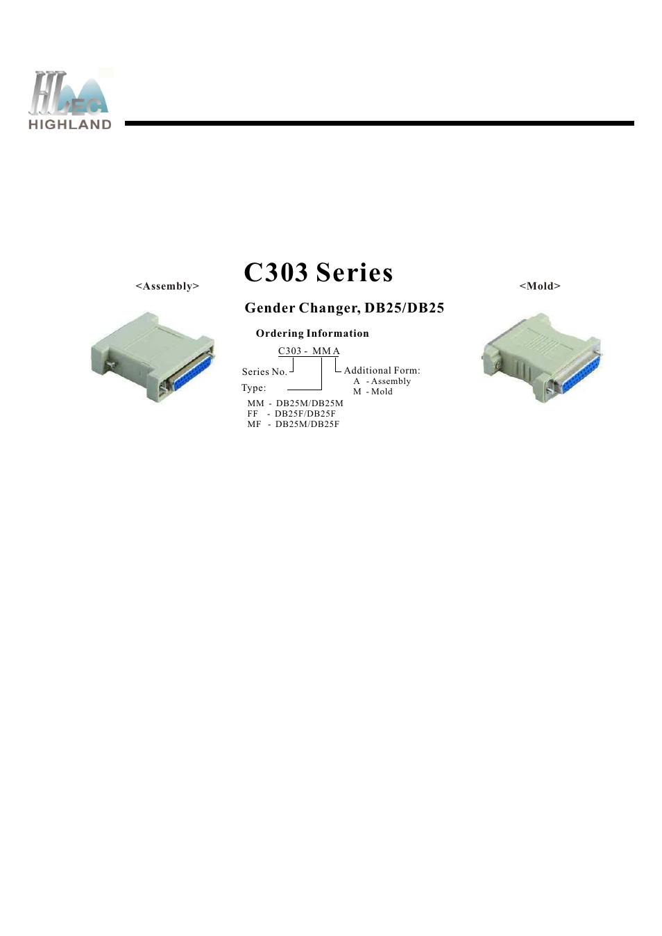 Rainbow Electronics C303 Series User Manual | 1 page