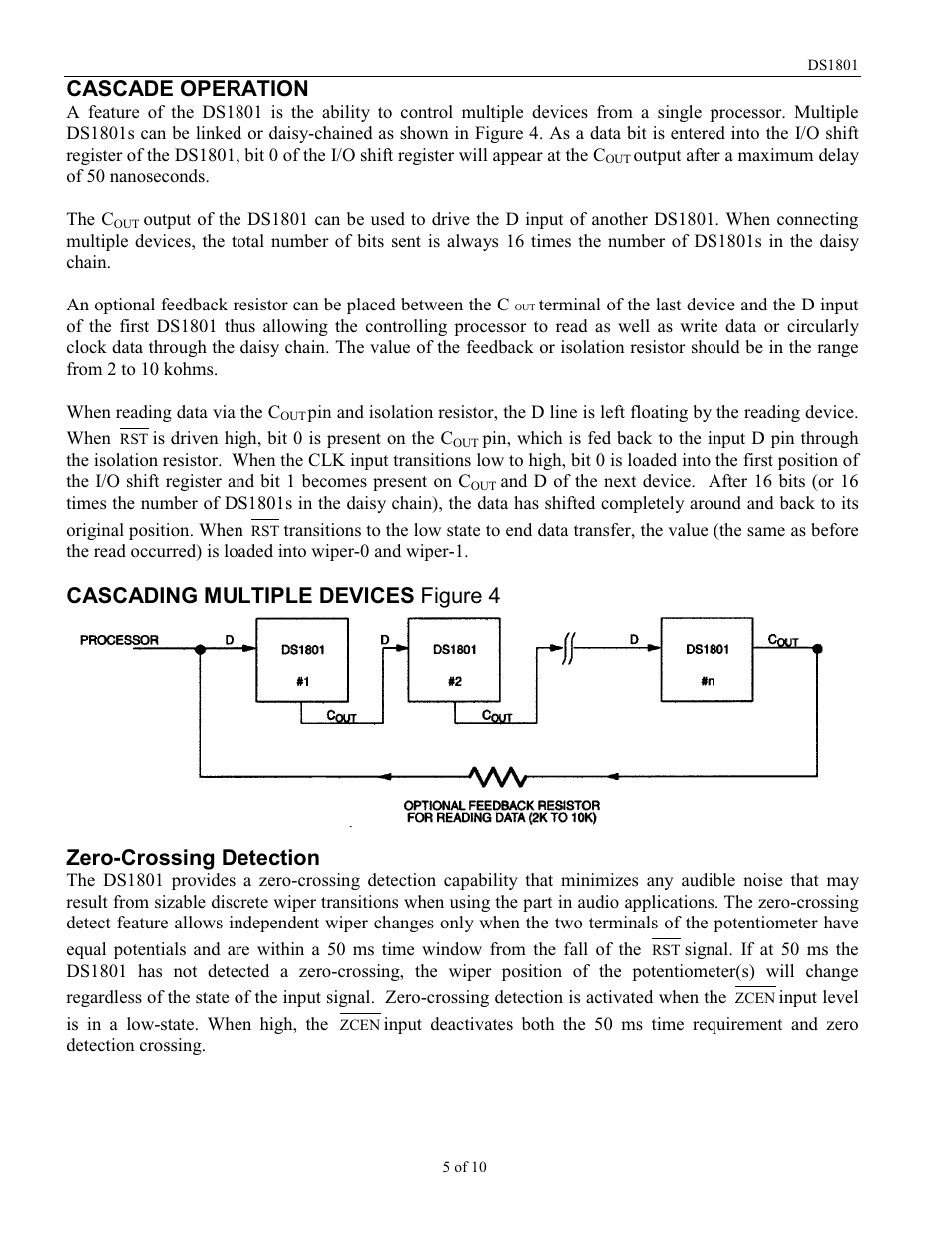 Cascade operation | Rainbow Electronics DS1801 User Manual | Page 5 / 10