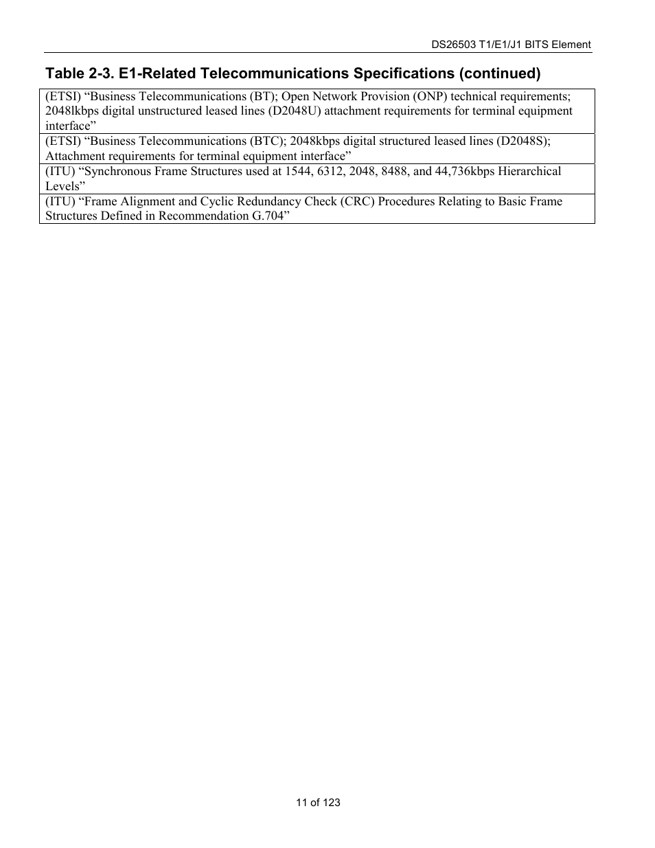 Rainbow Electronics DS26503 User Manual | Page 11 / 123