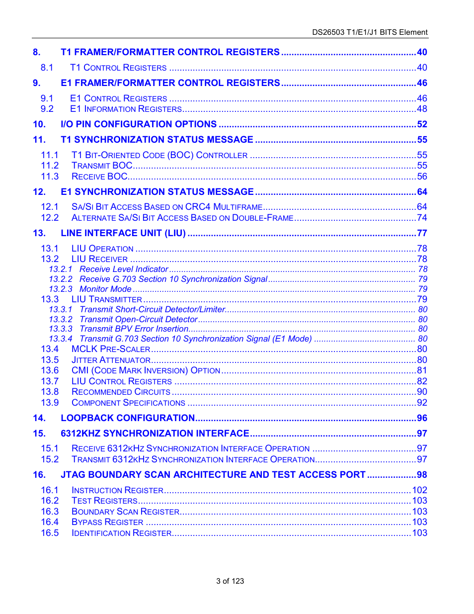 Rainbow Electronics DS26503 User Manual | Page 3 / 123
