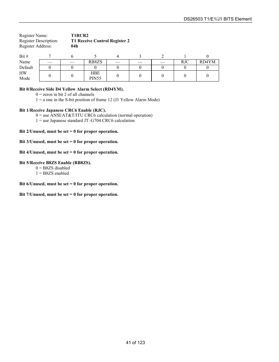 Rainbow Electronics DS26503 User Manual | Page 41 / 123
