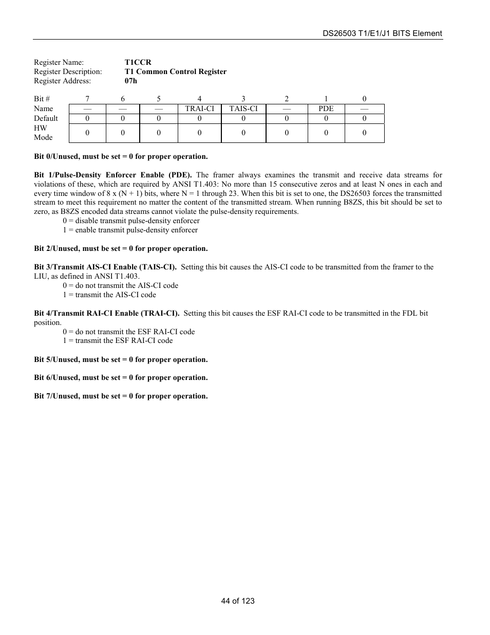 Rainbow Electronics DS26503 User Manual | Page 44 / 123