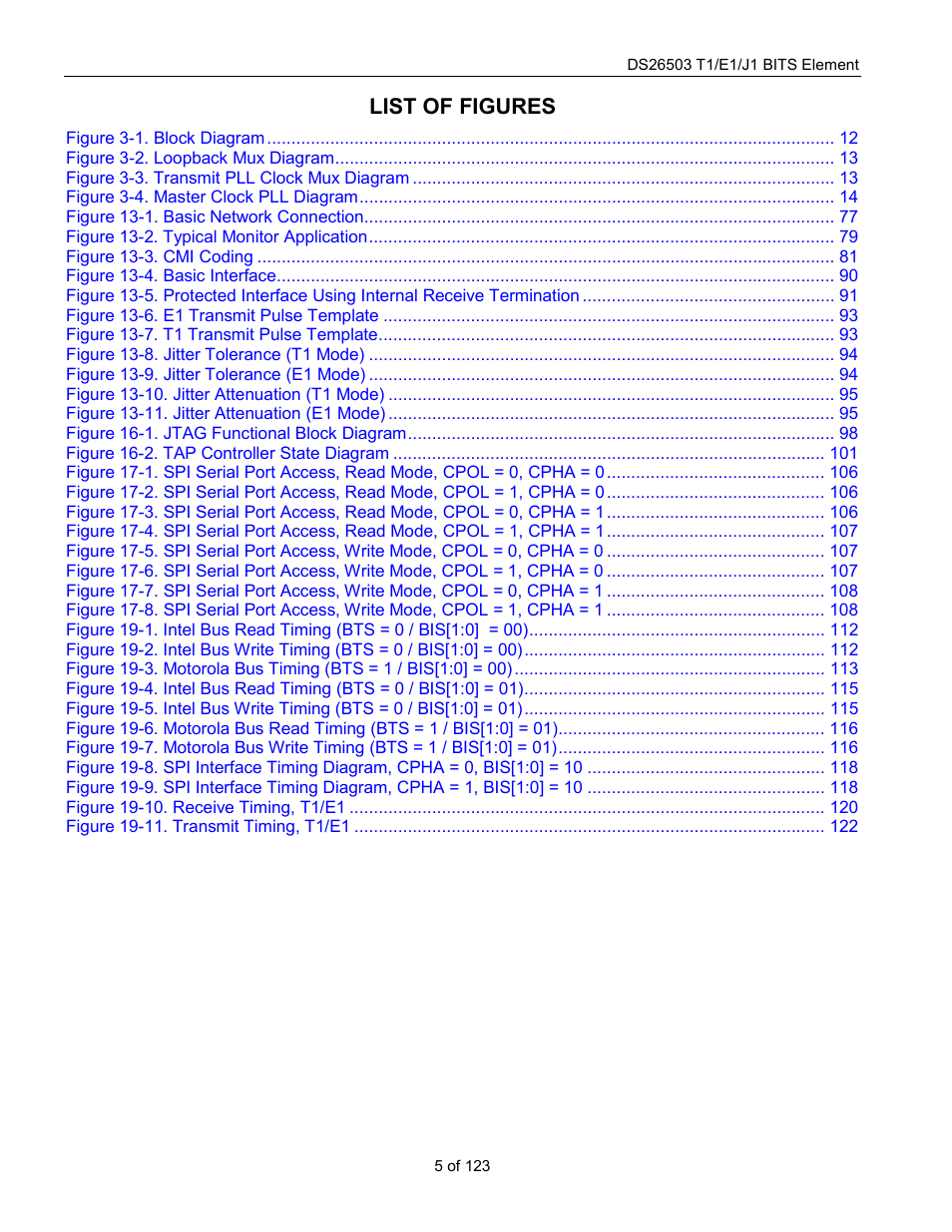 List of figures | Rainbow Electronics DS26503 User Manual | Page 5 / 123