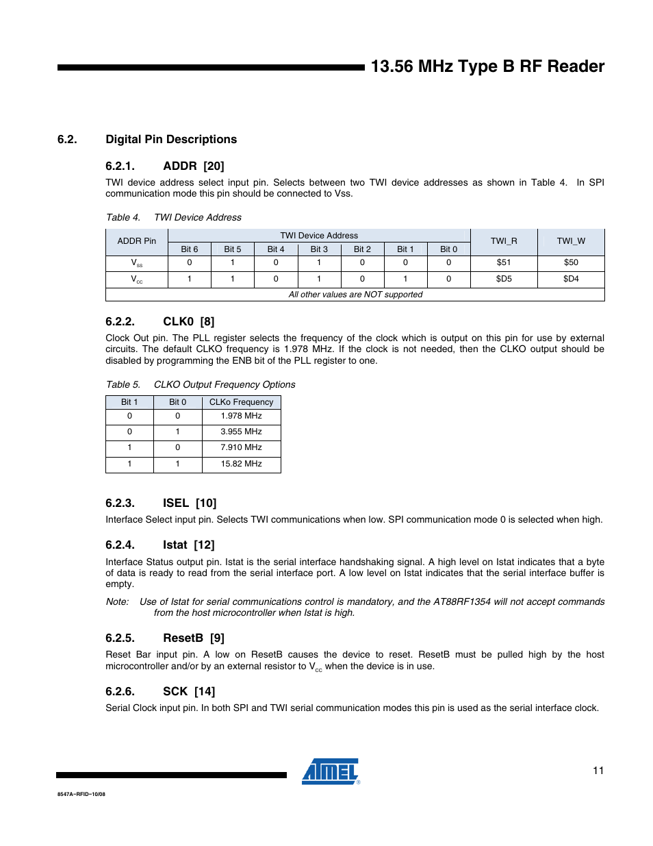 56 mhz type b rf reader | Rainbow Electronics AT88RF1354 User Manual | Page 11 / 50