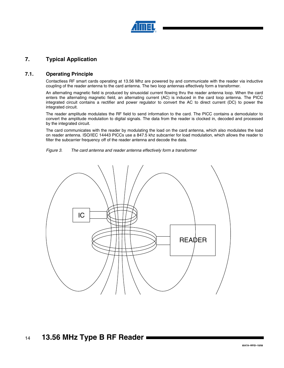 56 mhz type b rf reader, Ic reader | Rainbow Electronics AT88RF1354 User Manual | Page 14 / 50