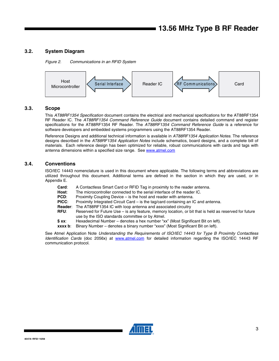 56 mhz type b rf reader | Rainbow Electronics AT88RF1354 User Manual | Page 3 / 50