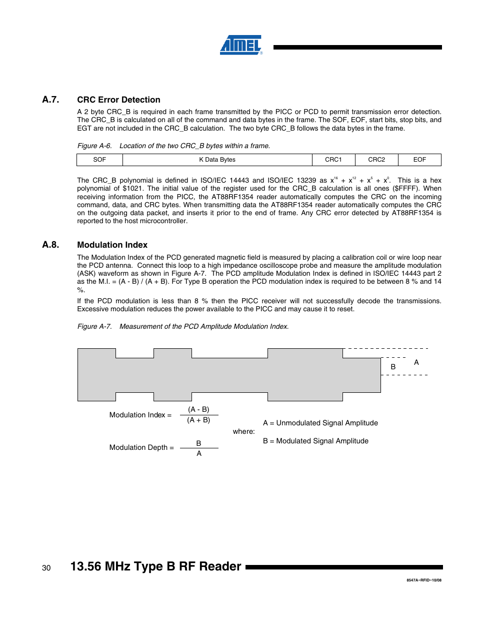 56 mhz type b rf reader | Rainbow Electronics AT88RF1354 User Manual | Page 30 / 50