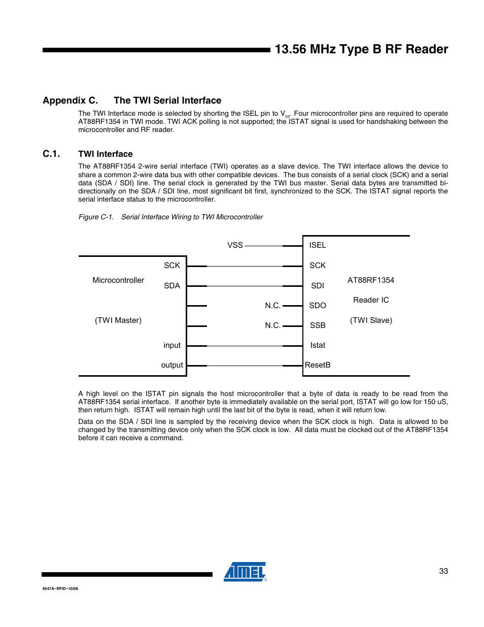 56 mhz type b rf reader | Rainbow Electronics AT88RF1354 User Manual | Page 33 / 50