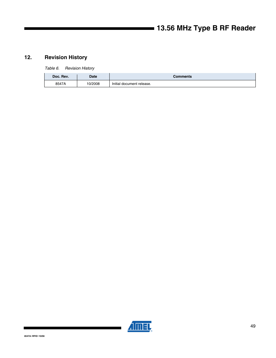 56 mhz type b rf reader | Rainbow Electronics AT88RF1354 User Manual | Page 49 / 50