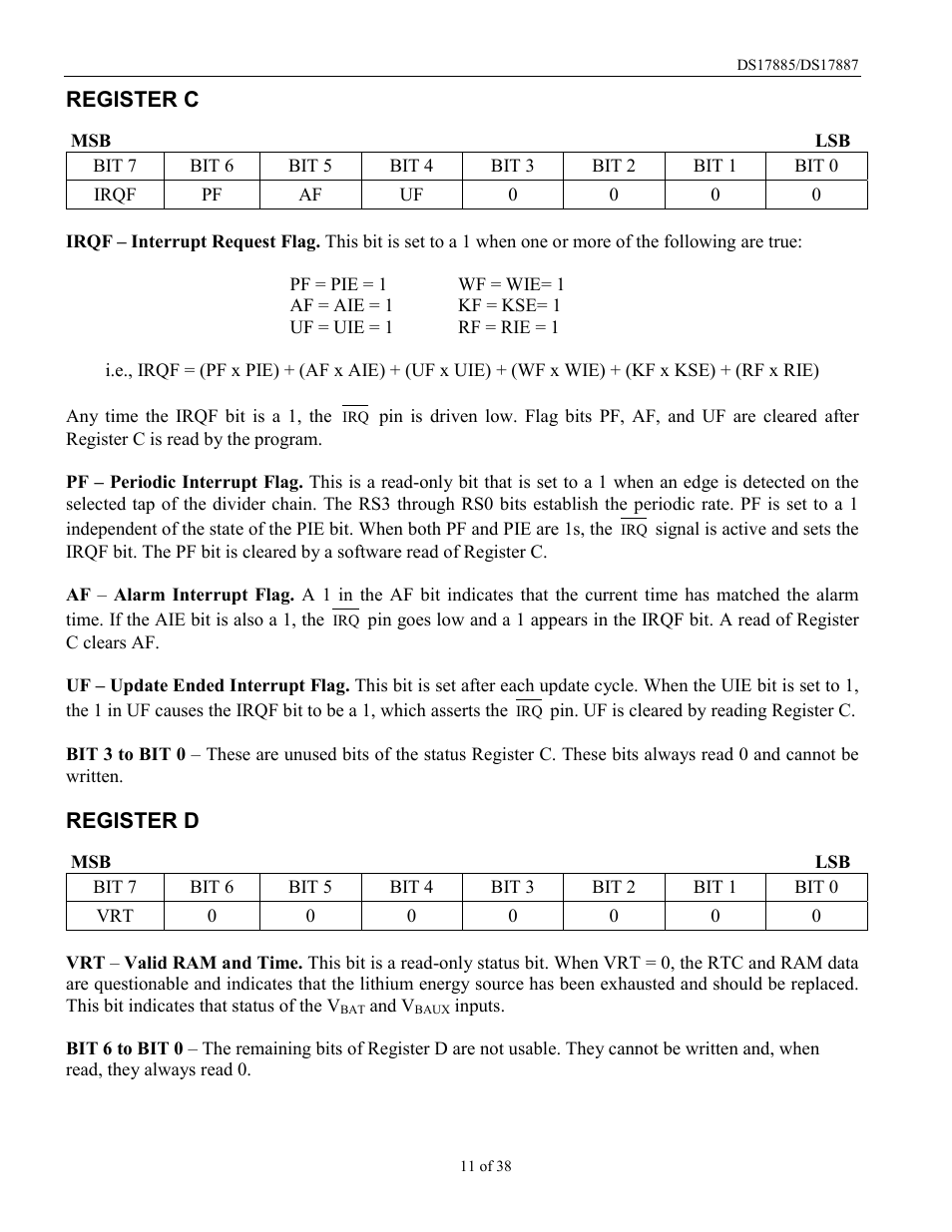 Rainbow Electronics DS17887 User Manual | Page 11 / 38