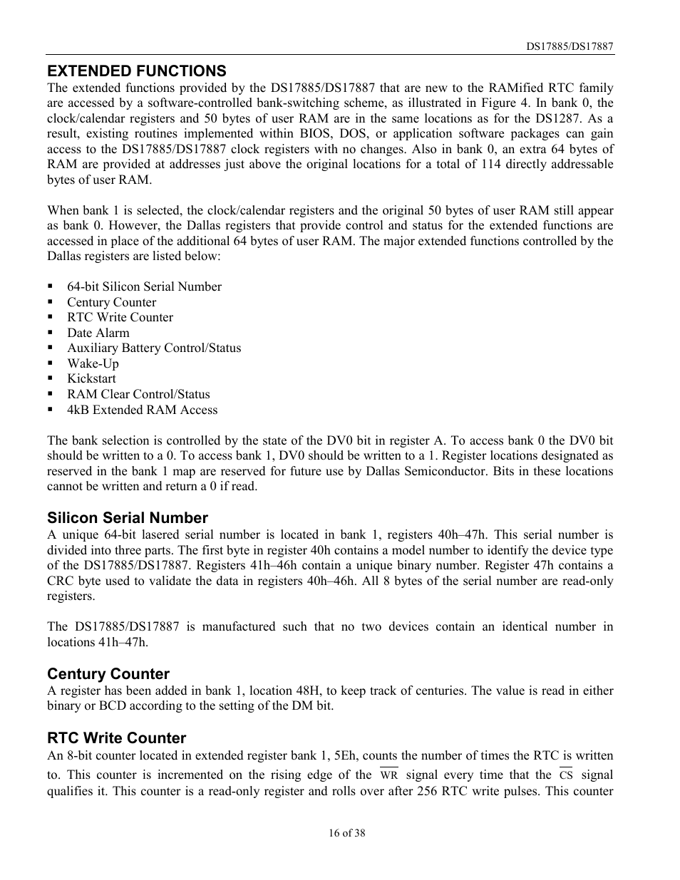 Rainbow Electronics DS17887 User Manual | Page 16 / 38