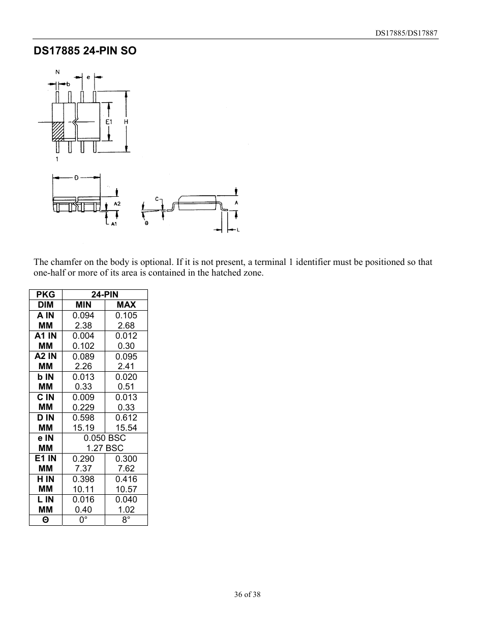 Rainbow Electronics DS17887 User Manual | Page 36 / 38