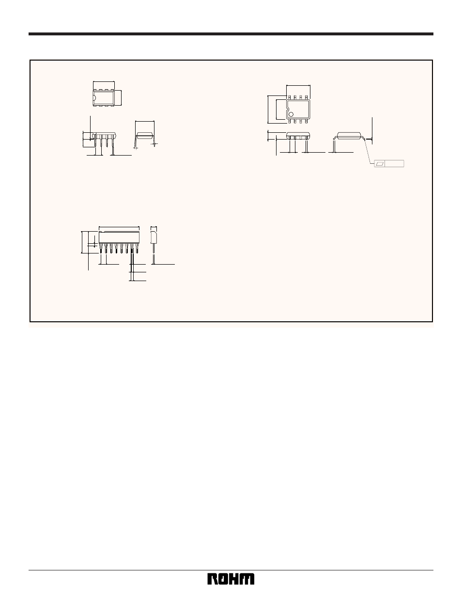 External dimensions (units: mm) dip8 sop8 sip8 | Rainbow Electronics BA15218N User Manual | Page 5 / 5