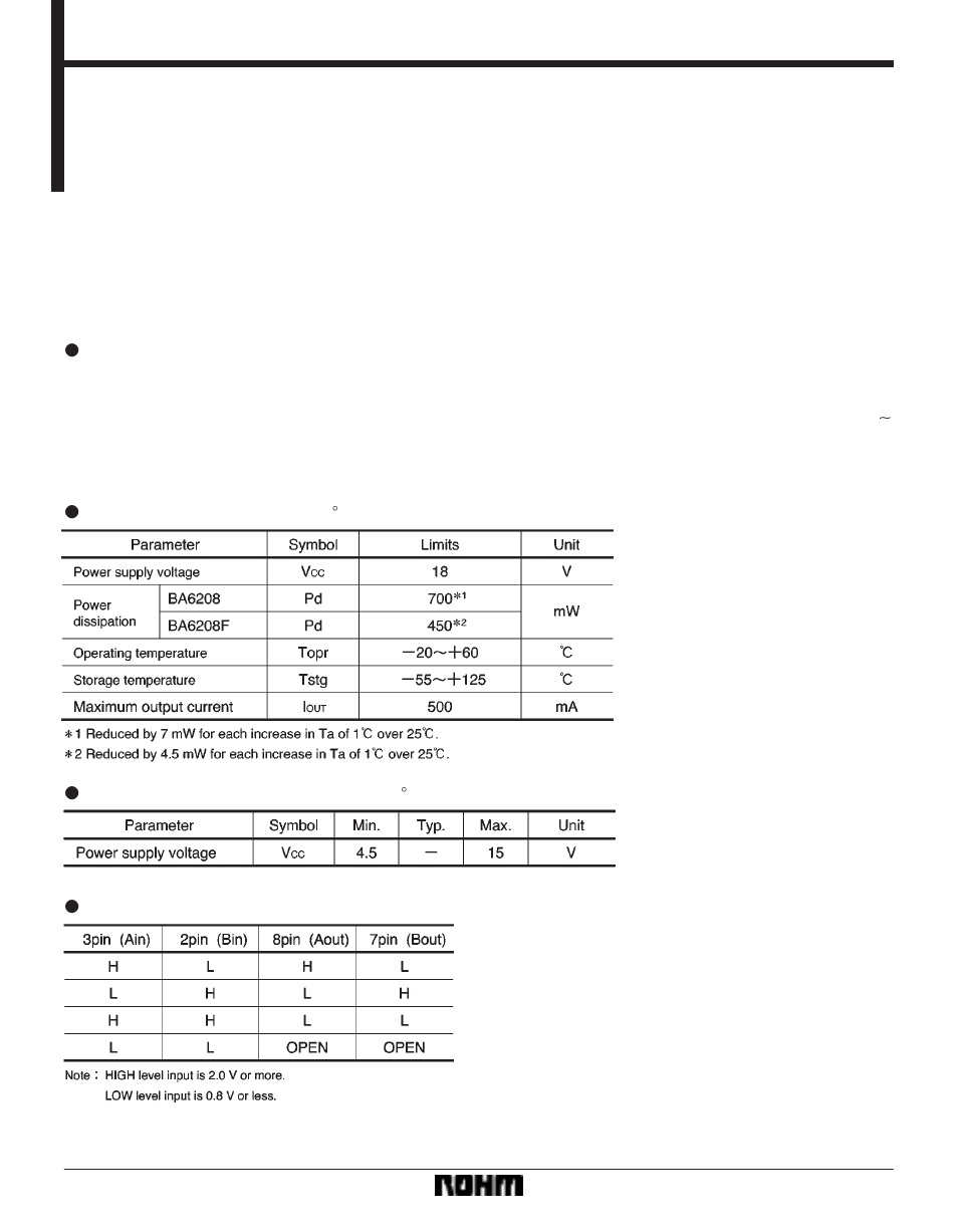 Rainbow Electronics BA6208F User Manual | 2 pages