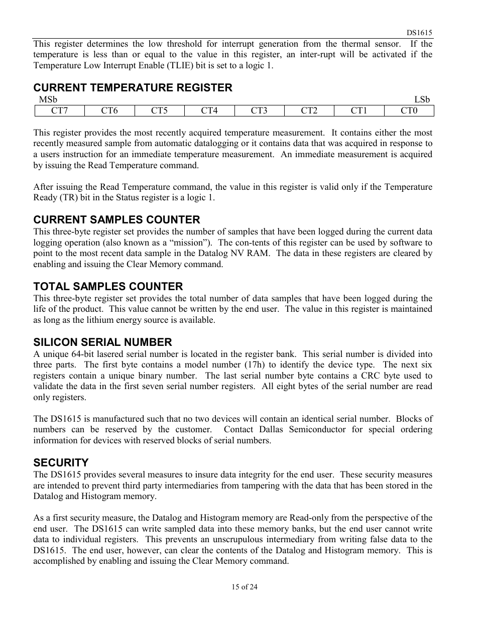 Rainbow Electronics DS1615 User Manual | Page 15 / 24
