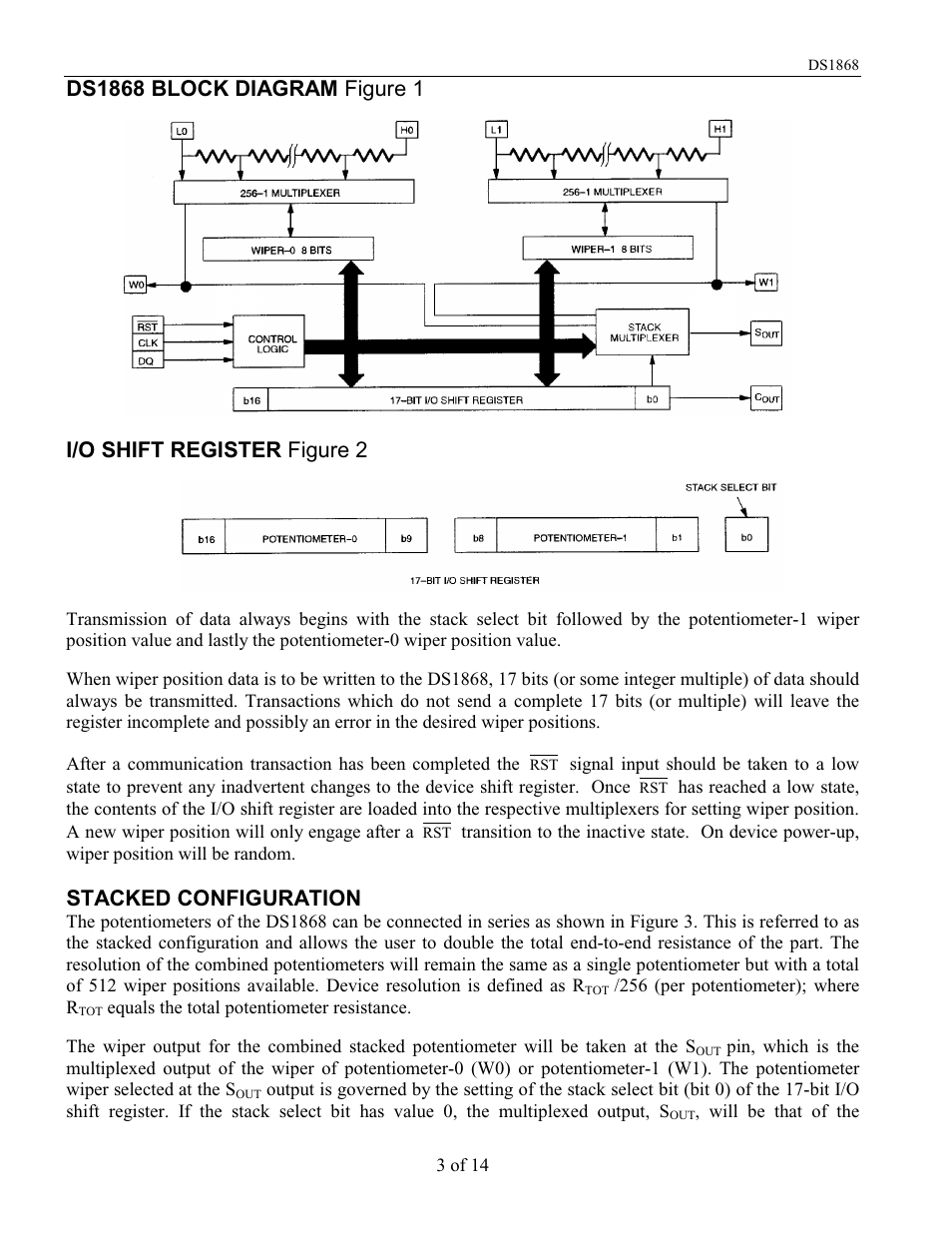 Stacked configuration | Rainbow Electronics DS1868 User Manual | Page 3 / 14