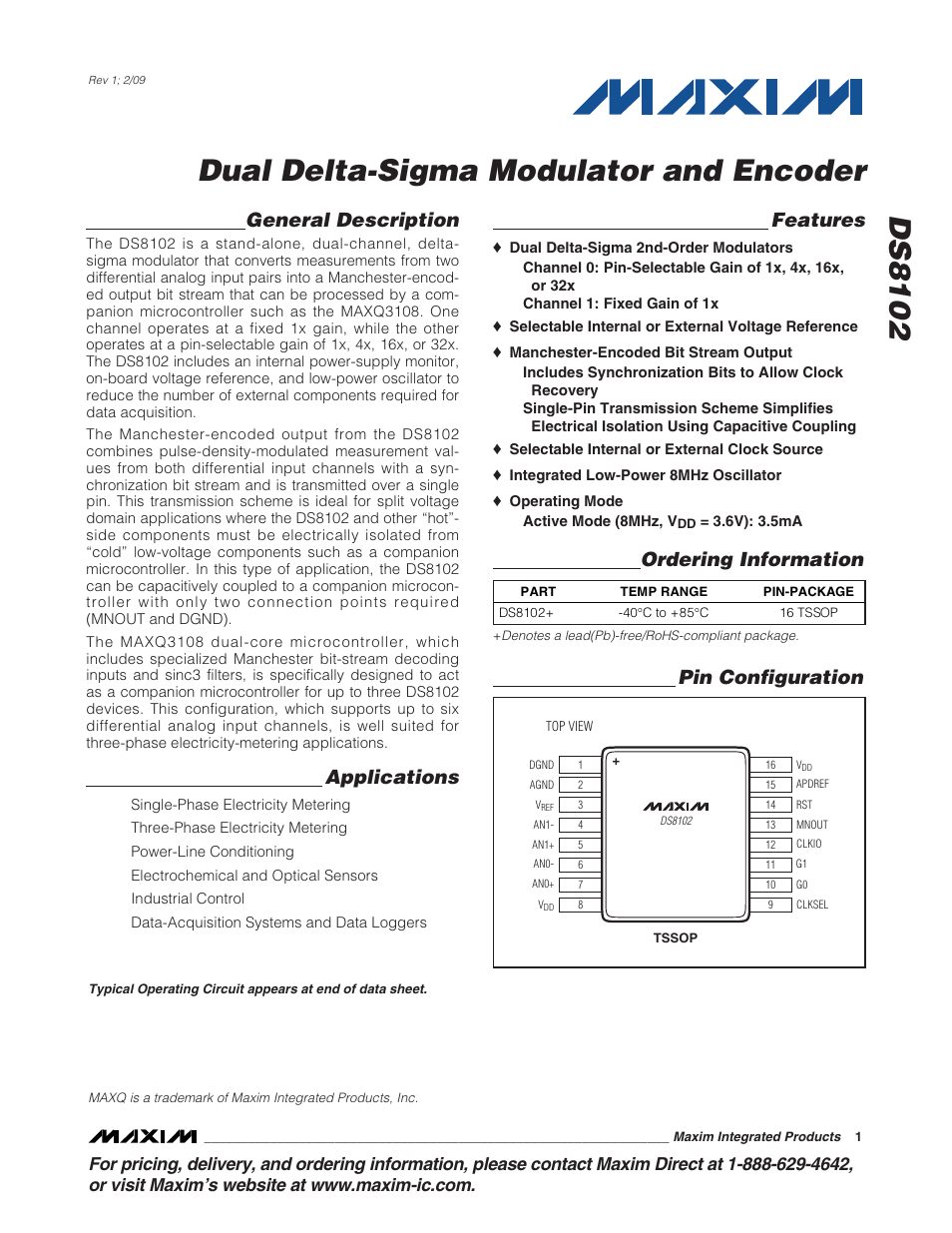 Rainbow Electronics DS8102 User Manual | 9 pages