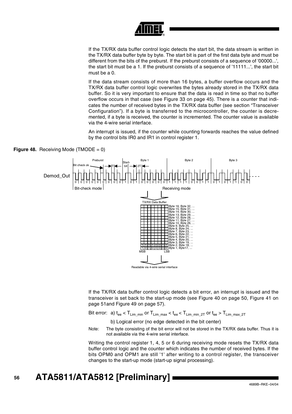 Or t | Rainbow Electronics ATA5812 User Manual | Page 56 / 90