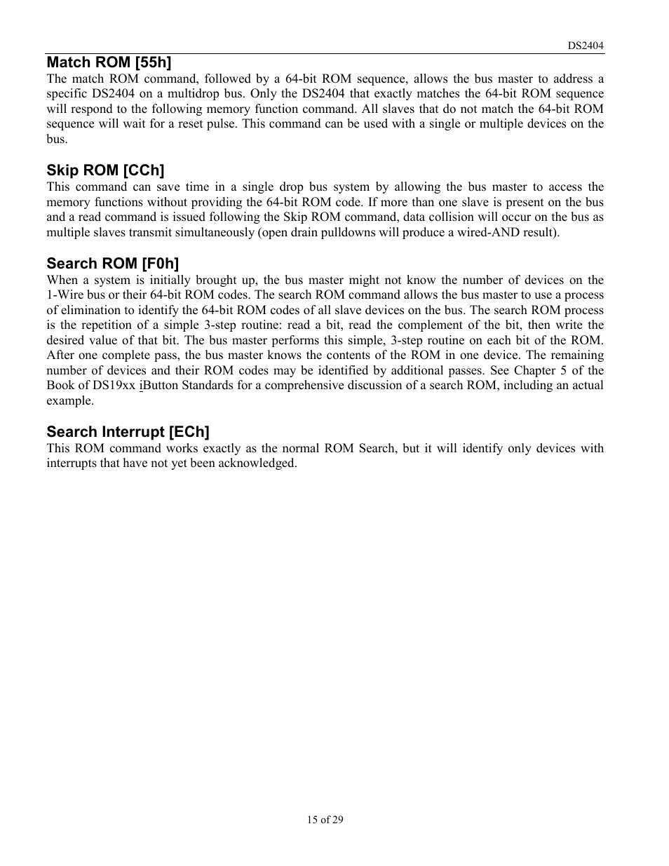 Rainbow Electronics DS2404 User Manual | Page 15 / 29
