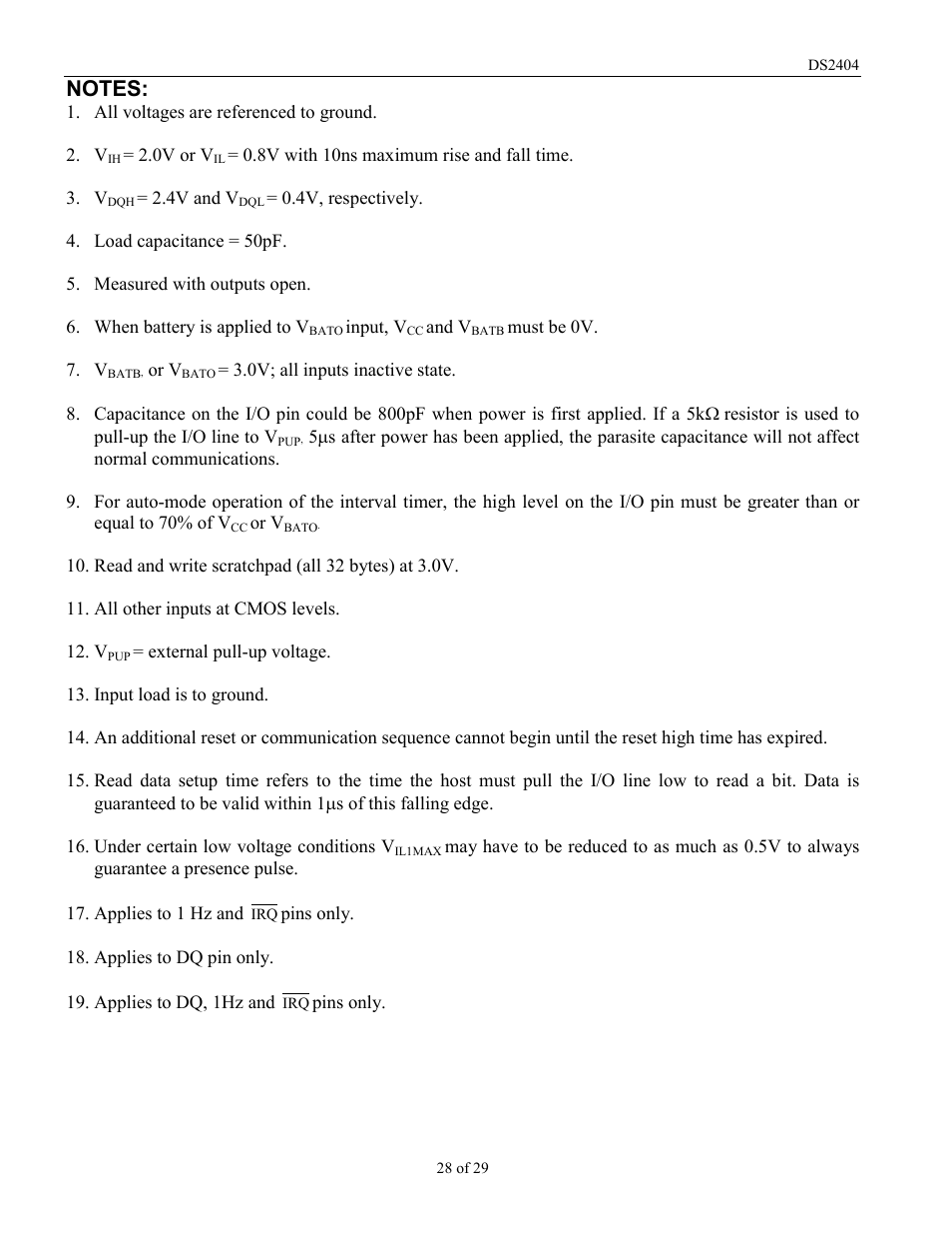 Rainbow Electronics DS2404 User Manual | Page 28 / 29