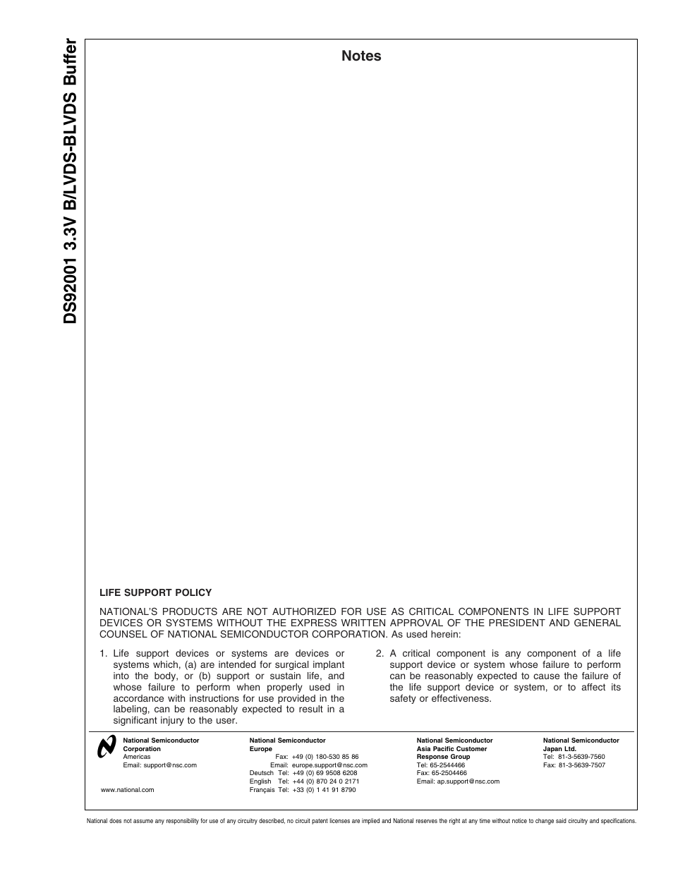 Rainbow Electronics DS92001 User Manual | Page 12 / 12