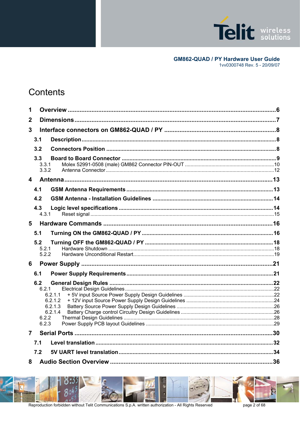 Rainbow Electronics GM862-QUAD-PY User Manual | Page 2 / 68