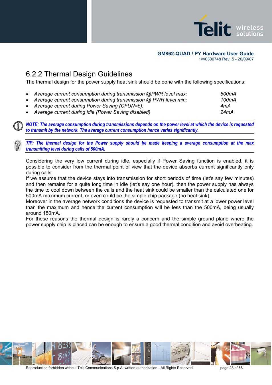 2 thermal design guidelines | Rainbow Electronics GM862-QUAD-PY User Manual | Page 28 / 68