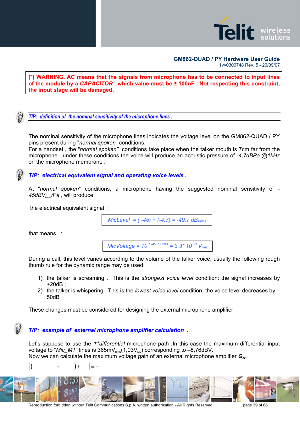 Rainbow Electronics GM862-QUAD-PY User Manual | Page 39 / 68