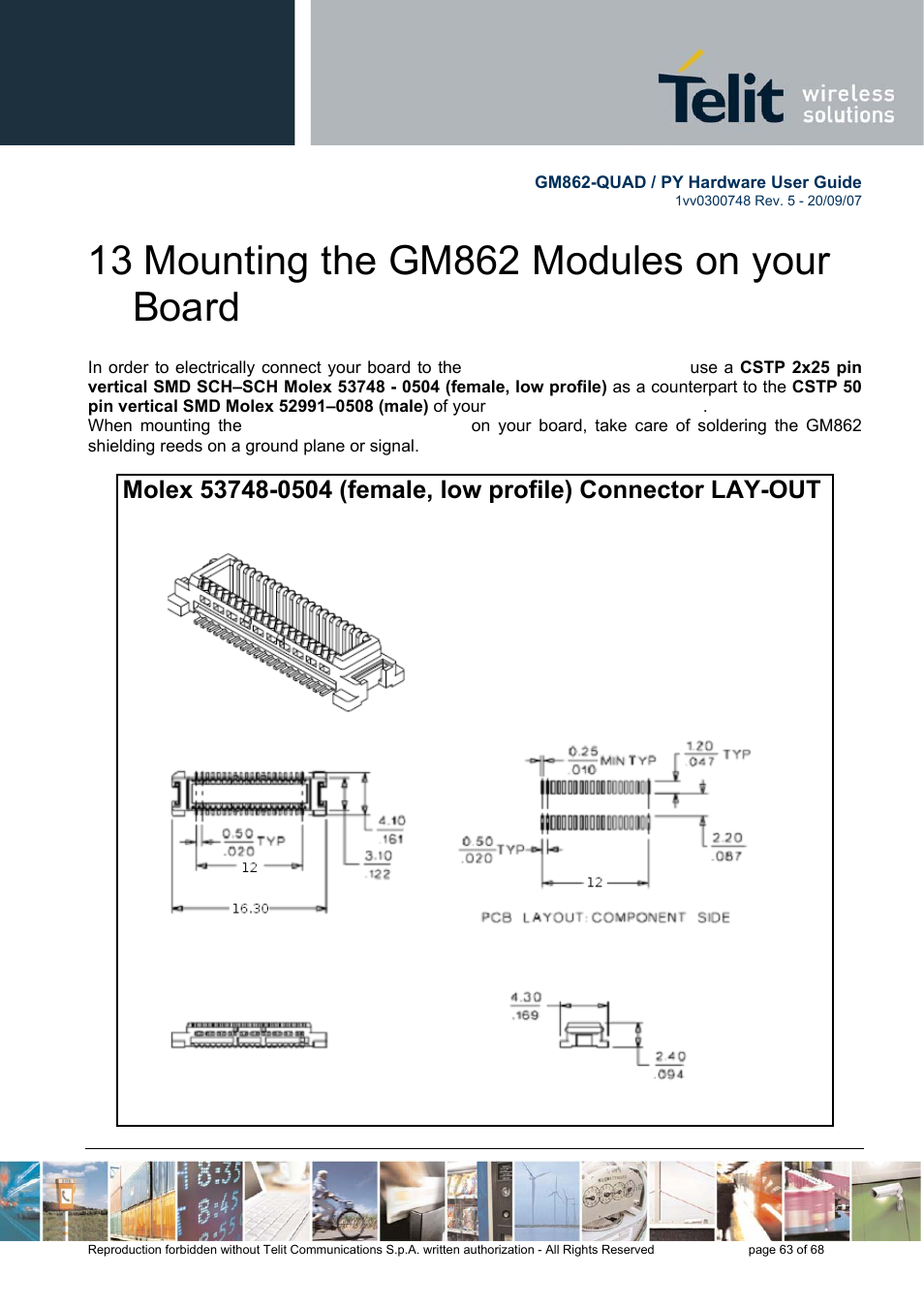 Rainbow Electronics GM862-QUAD-PY User Manual | Page 63 / 68