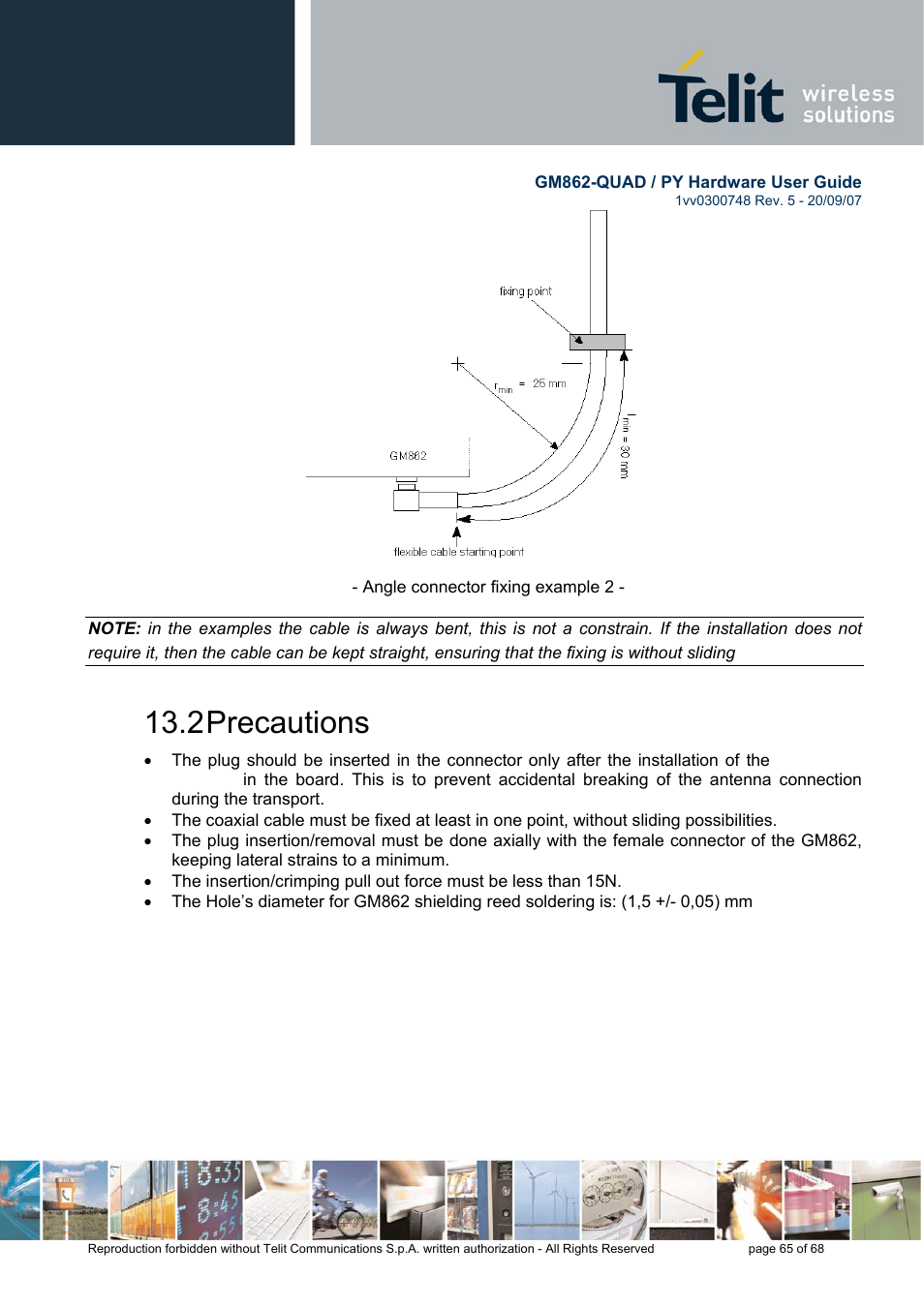 2 precautions | Rainbow Electronics GM862-QUAD-PY User Manual | Page 65 / 68