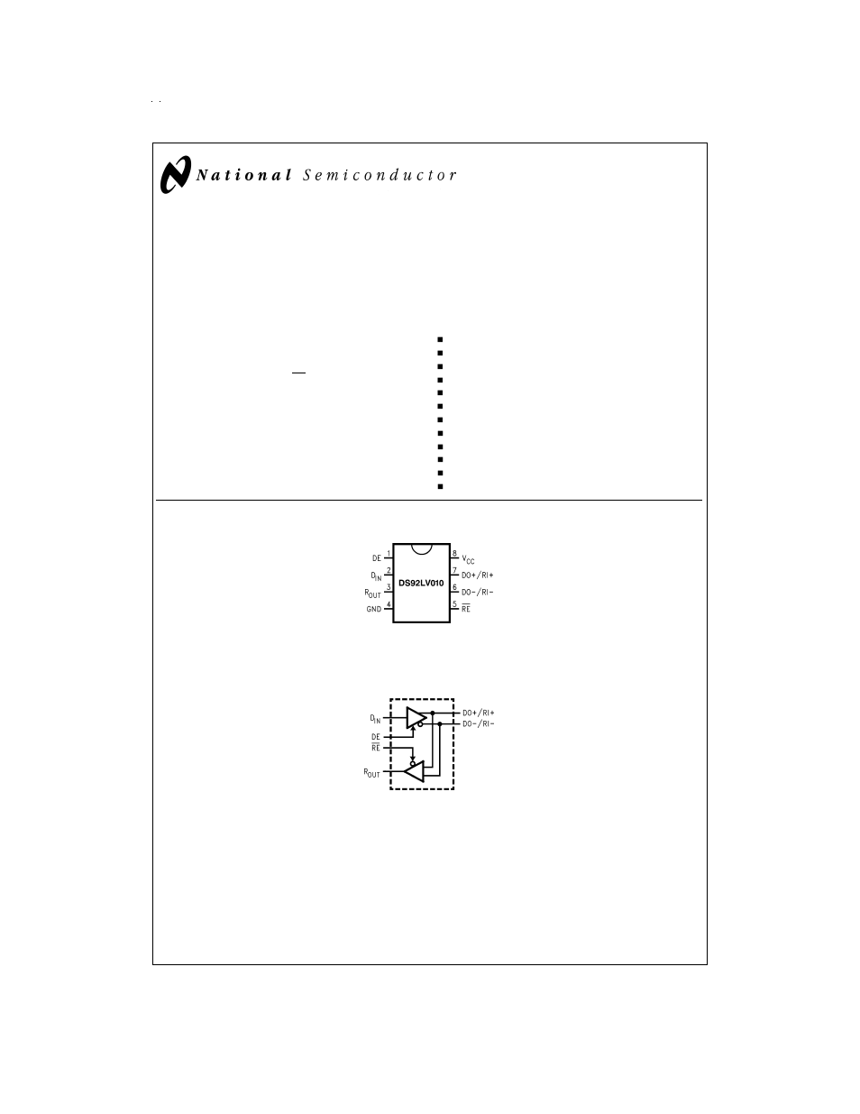 Rainbow Electronics DS92LV010A User Manual | 10 pages