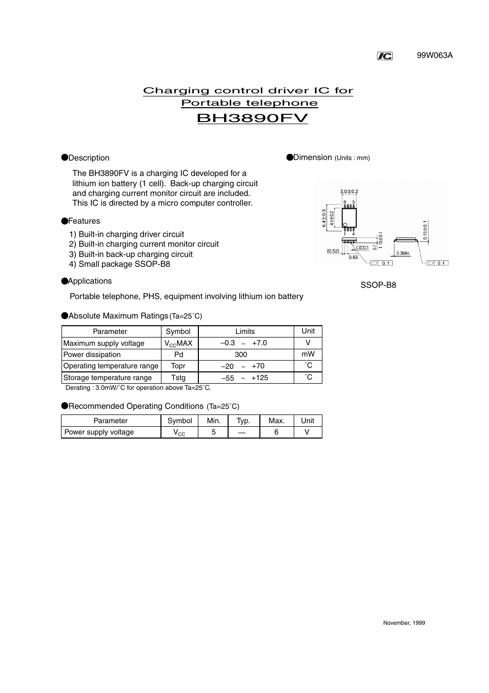 Rainbow Electronics BH3890FV User Manual | 2 pages