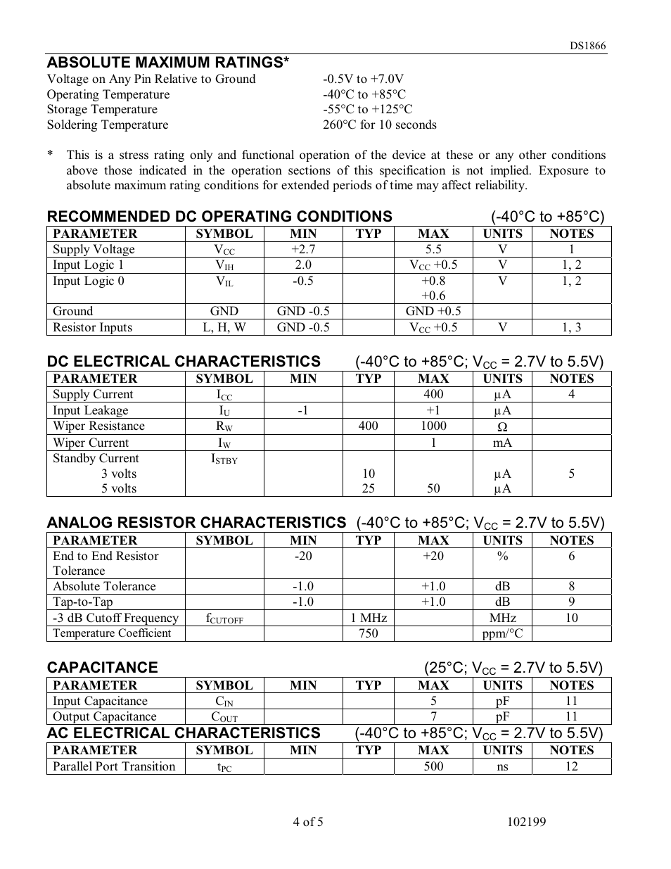 Rainbow Electronics DS1866 User Manual | Page 4 / 5