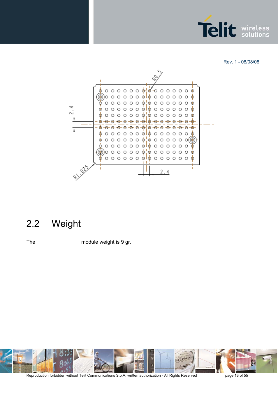 2 weight | Rainbow Electronics GE863-PRO3 User Manual | Page 13 / 55