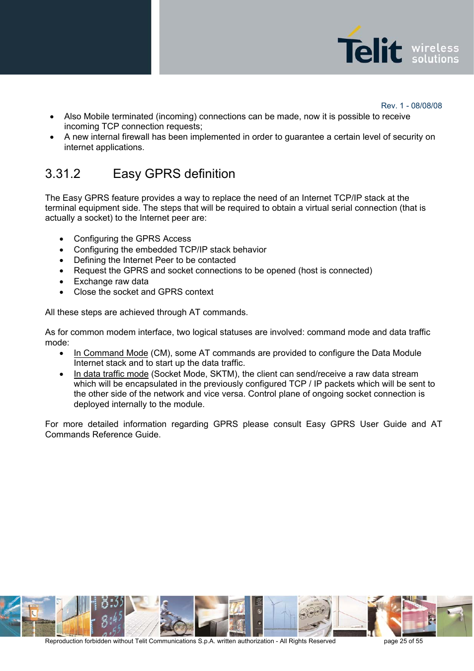 2 easy gprs definition | Rainbow Electronics GE863-PRO3 User Manual | Page 25 / 55