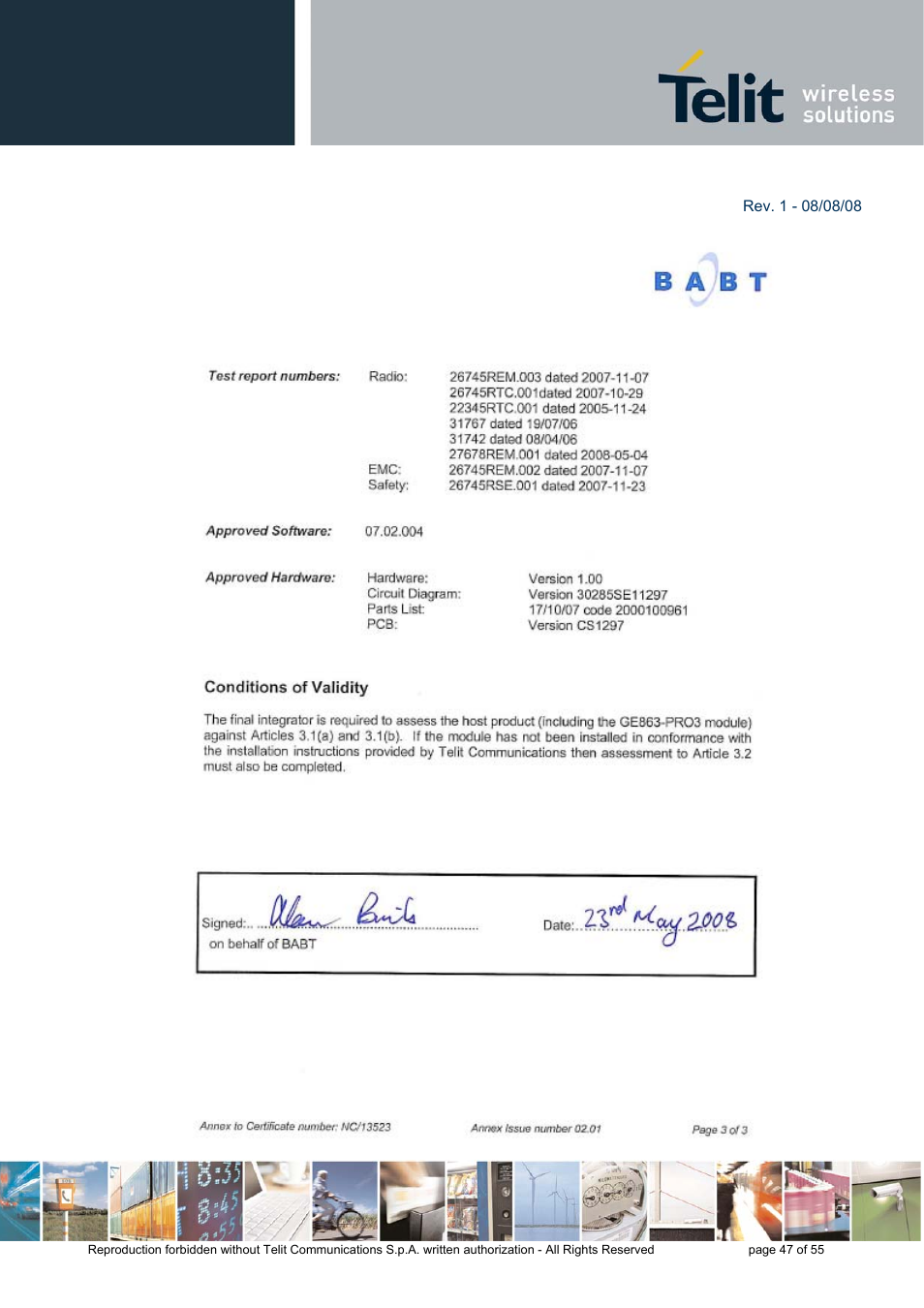 Rainbow Electronics GE863-PRO3 User Manual | Page 47 / 55