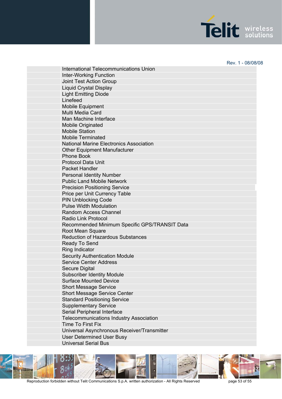 Rainbow Electronics GE863-PRO3 User Manual | Page 53 / 55