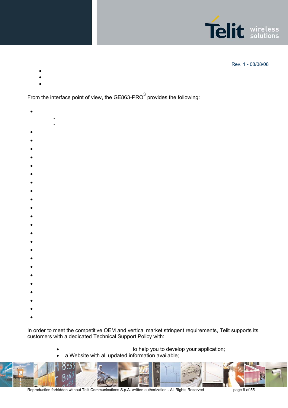 Rainbow Electronics GE863-PRO3 User Manual | Page 9 / 55