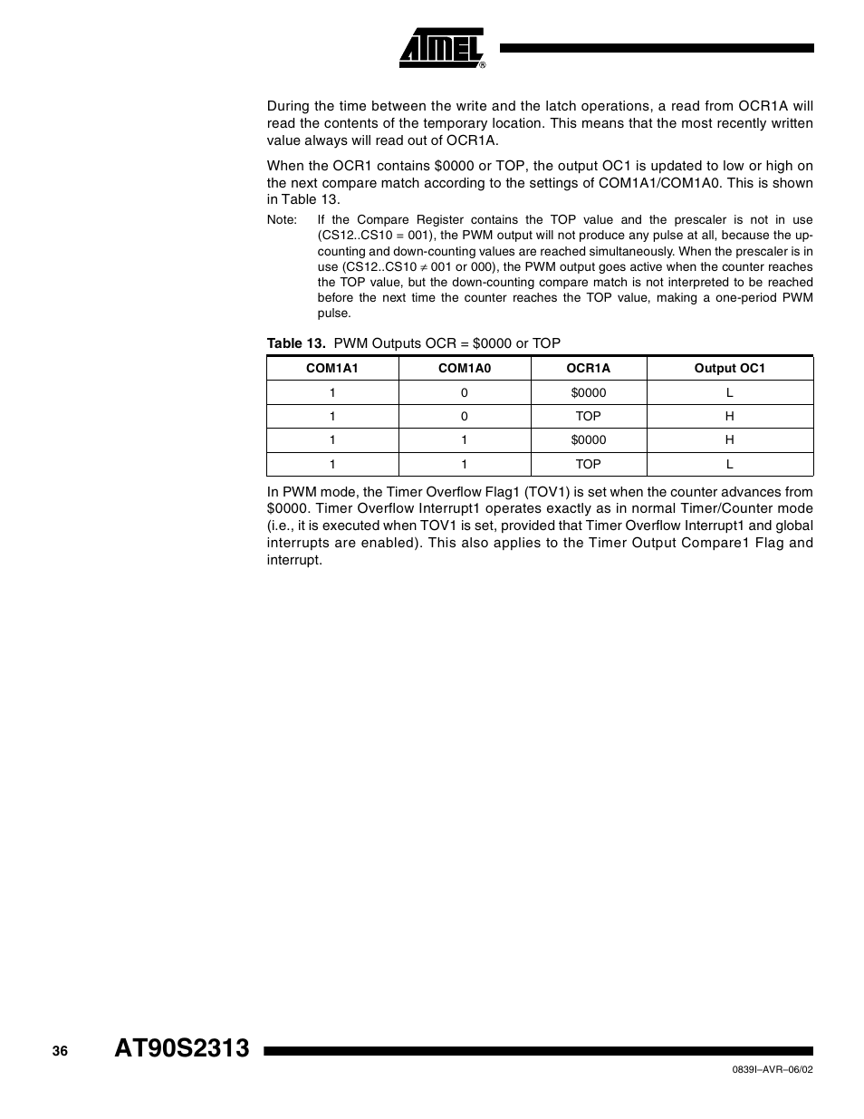 Rainbow Electronics AT90S2313 User Manual | Page 36 / 92