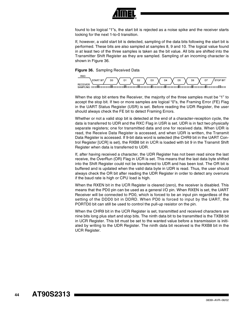Rainbow Electronics AT90S2313 User Manual | Page 44 / 92