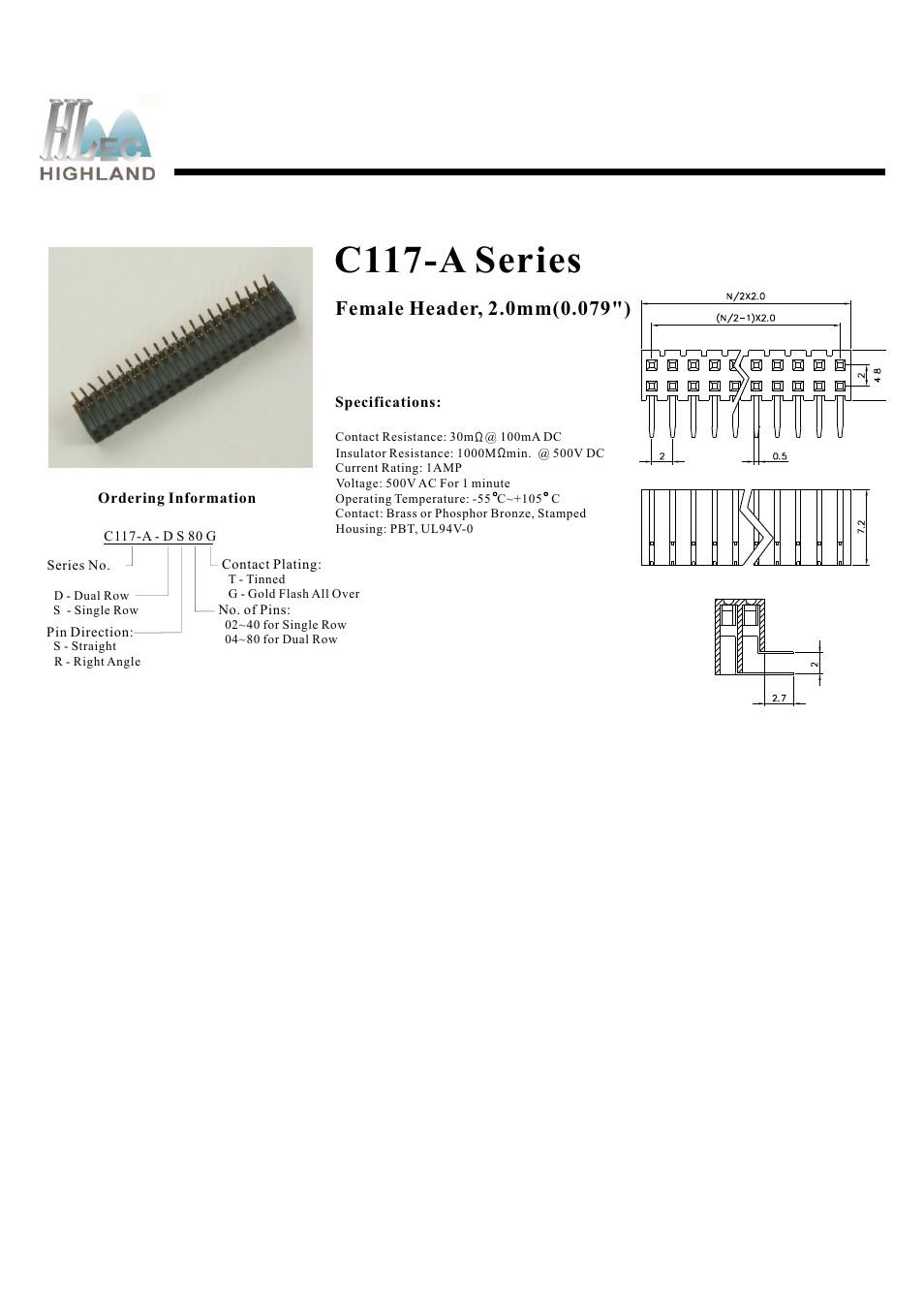 Rainbow Electronics C117-A Series User Manual | 1 page