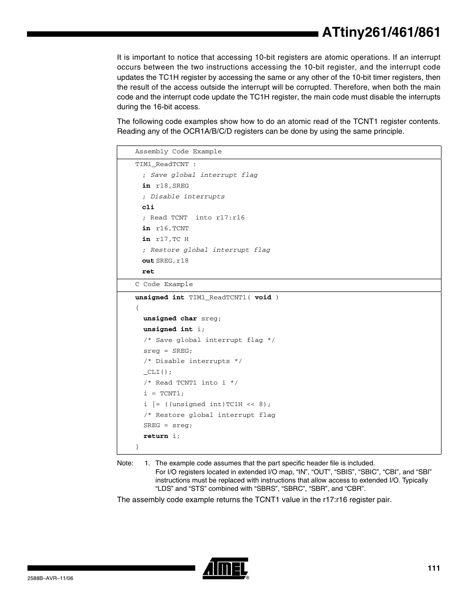 Rainbow Electronics ATtiny861_V User Manual | Page 111 / 236