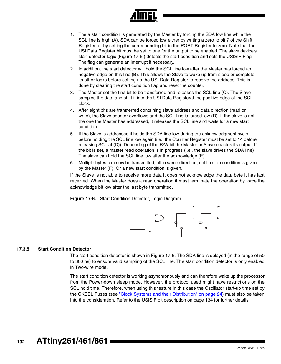 5 start condition detector | Rainbow Electronics ATtiny861_V User Manual | Page 132 / 236