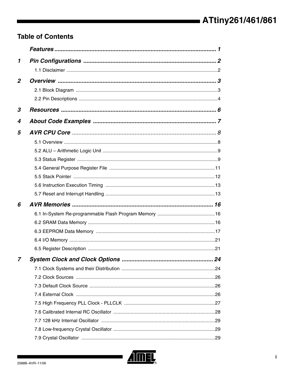 Rainbow Electronics ATtiny861_V User Manual | Page 231 / 236