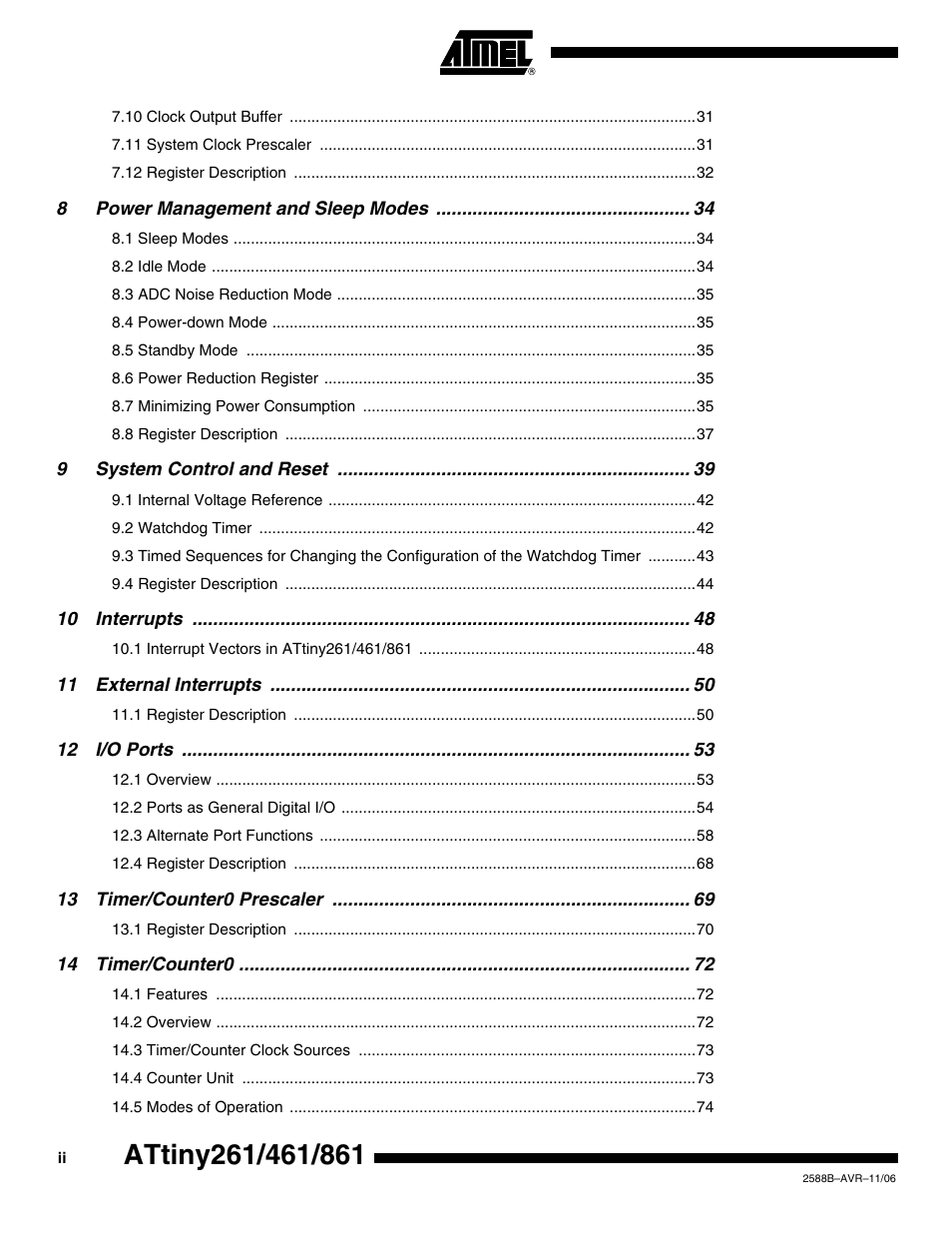 Rainbow Electronics ATtiny861_V User Manual | Page 232 / 236
