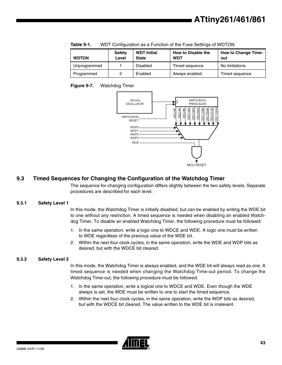 1 safety level 1, 2 safety level 2 | Rainbow Electronics ATtiny861_V User Manual | Page 43 / 236
