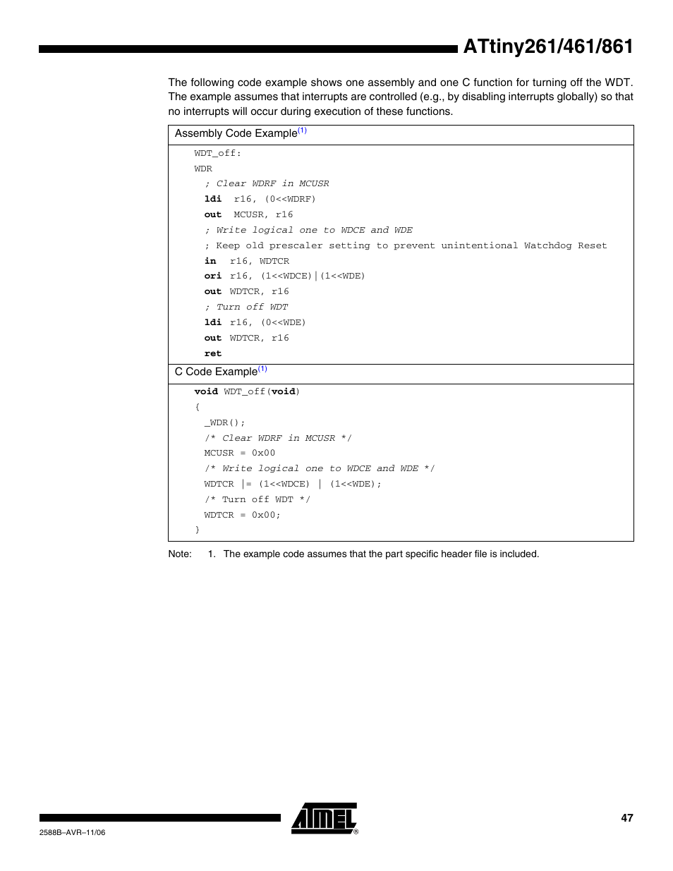 Rainbow Electronics ATtiny861_V User Manual | Page 47 / 236